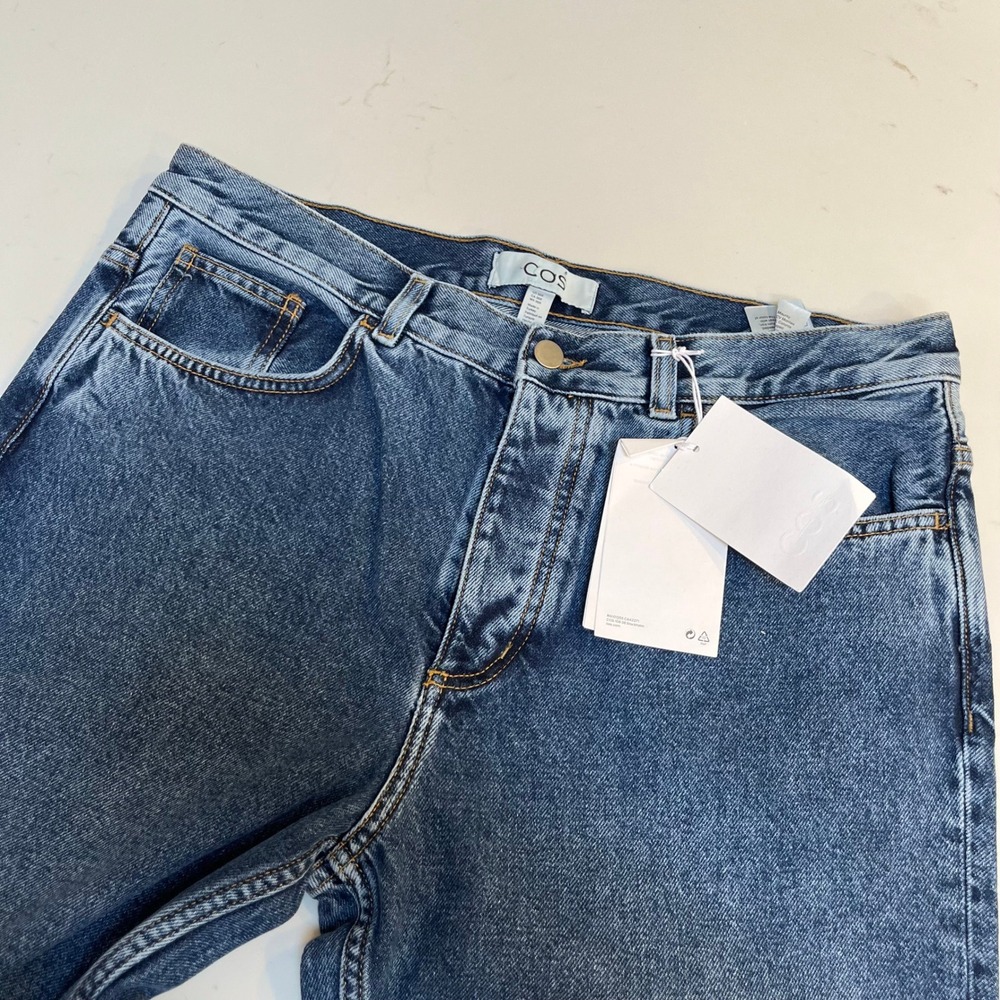 NEW NWT COS Women High Waisted‎ Flared Denim Jeans Medium Wash Size 36R